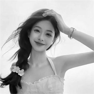 微信高清黑白女生头像100张