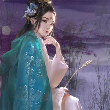 清新脱俗的手绘女子头像图片