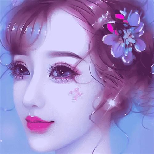 清新脱俗的手绘女子头像图片