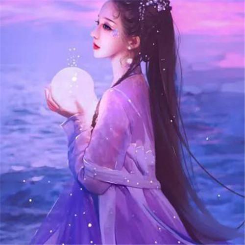 清新脱俗的手绘女子头像图片