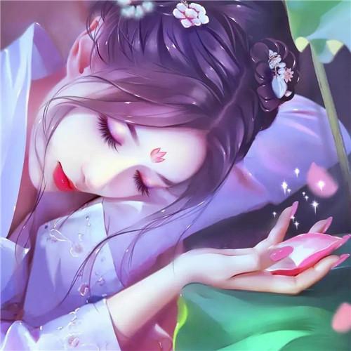 清新脱俗的手绘女子头像图片