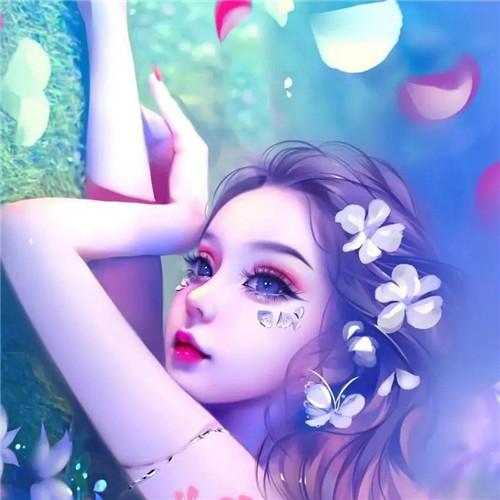 清新脱俗的手绘女子头像图片