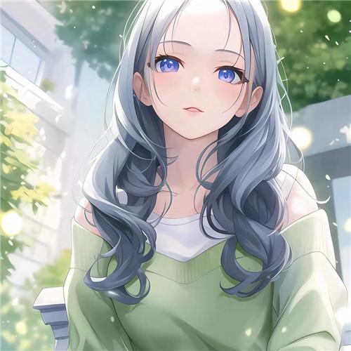 温柔插画头像干净治愈女生图片