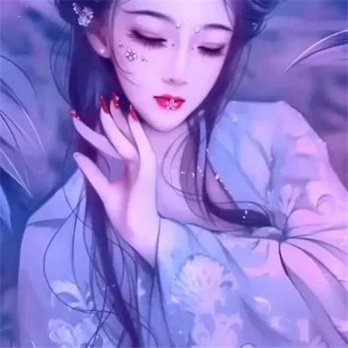 清新脱俗的手绘女子头像图片
