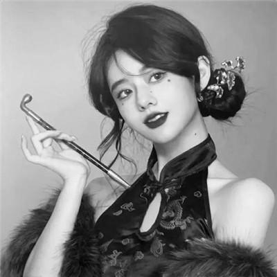 微信高清黑白女生头像100张