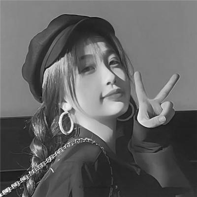 微信高清黑白女生头像100张