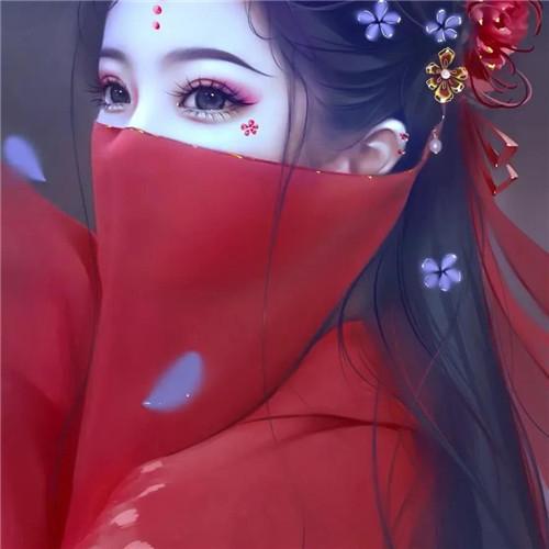清新脱俗的手绘女子头像图片