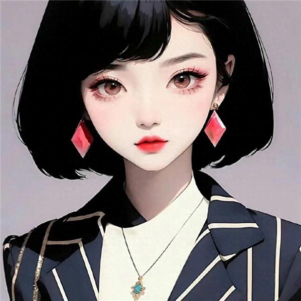 最流行手绘时尚女王头像图片