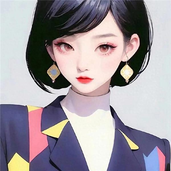 最流行手绘时尚女王头像图片