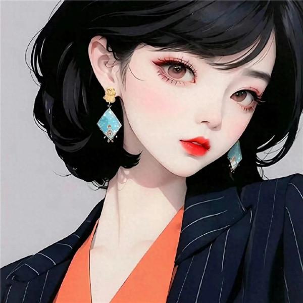 最流行手绘时尚女王头像图片