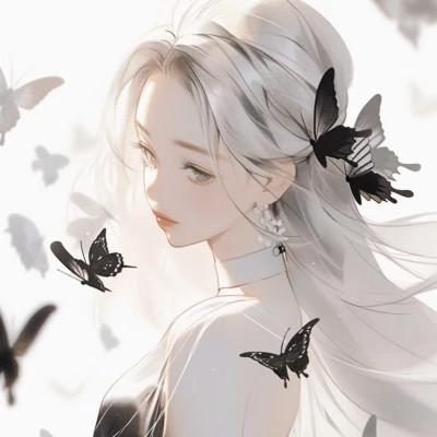 32张高清好看的AI系列女生头像图片