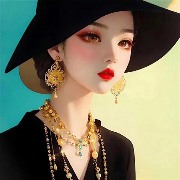 最流行手绘时尚女王头像图片