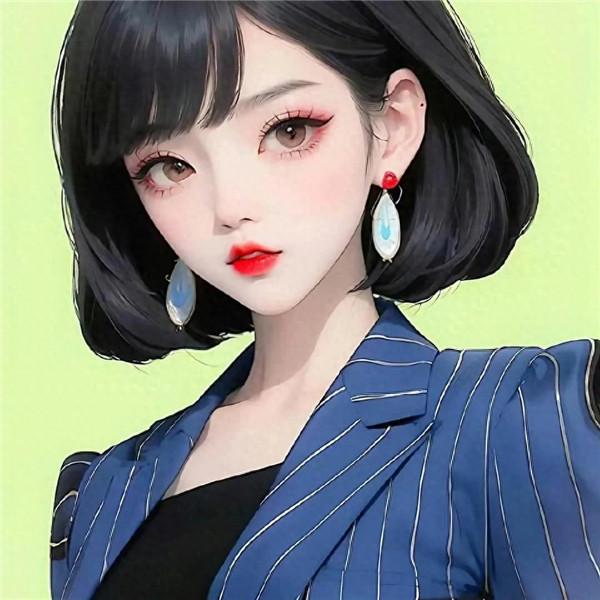 最流行手绘时尚女王头像图片