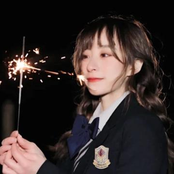女生头像仙女棒烟花意境图片