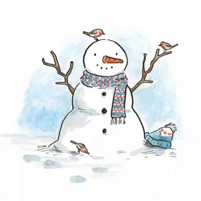 微信头像雪人图片大全 超级可爱的冬季雪人头像