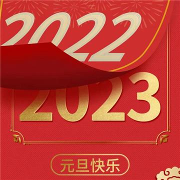 跨年快乐祝福图片兔年头像 再见2022，你好2023！