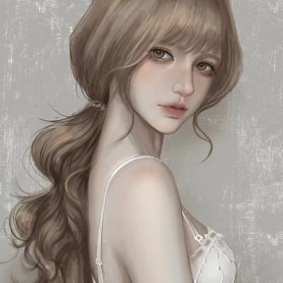 好看的微信头像女手绘图32张
