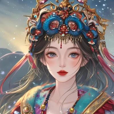 手绘美女头像唯美图片高清32张