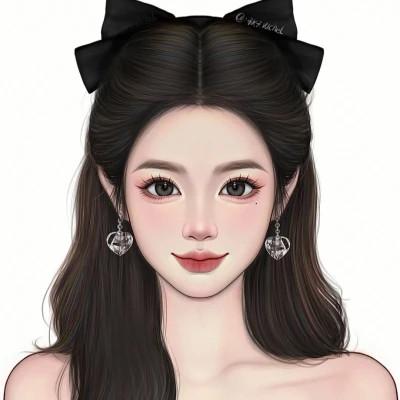 好看的微信头像女手绘图32张