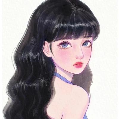 好看的微信头像女手绘图32张