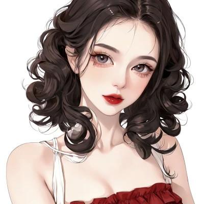 2023最好看手绘女生头像图片