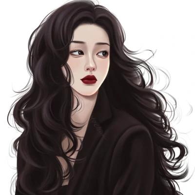 好看的微信头像女手绘图32张