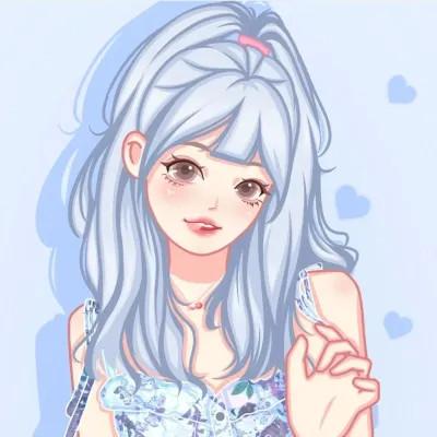 好看的微信头像女手绘图32张