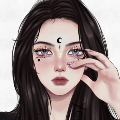 好看的微信头像女手绘图32张