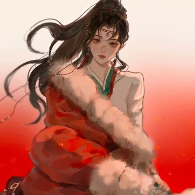 好看的微信头像女手绘图32张