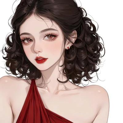 2023最好看手绘女生头像图片