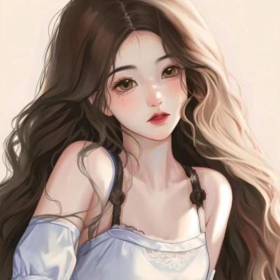 手绘美女头像唯美图片高清32张