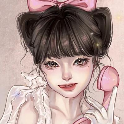 好看的微信头像女手绘图32张