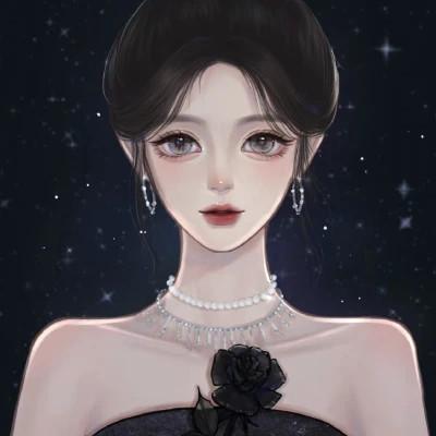 好看的微信头像女手绘图32张