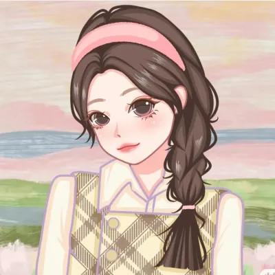 好看的微信头像女手绘图32张