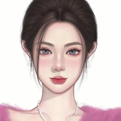 好看的微信头像女手绘图32张