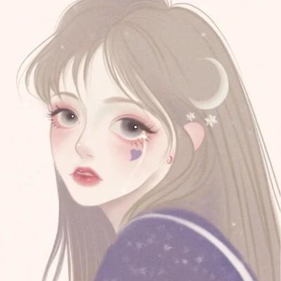 微信小众头像手绘女生高清图片
