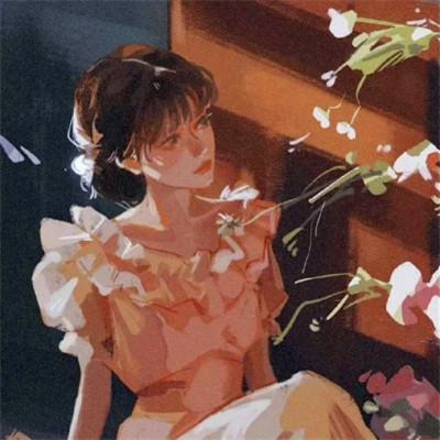 手绘女头ins风小众 好看高清的小众插画女头像文艺图片