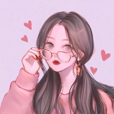 微信小众头像手绘女生高清图片