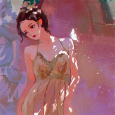 手绘女头ins风小众 好看高清的小众插画女头像文艺图片