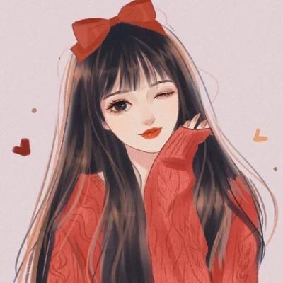 微信小众头像手绘女生高清图片