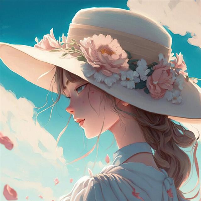 唯美玫瑰少女头像图片超清