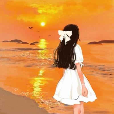 微信小众头像手绘女生高清图片