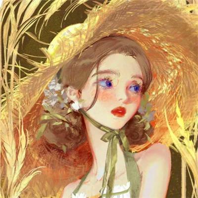 手绘女头ins风小众 好看高清的小众插画女头像文艺图片