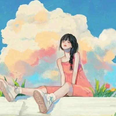 手绘女头ins风小众 好看高清的小众插画女头像文艺图片