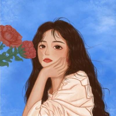 微信小众头像手绘女生高清图片