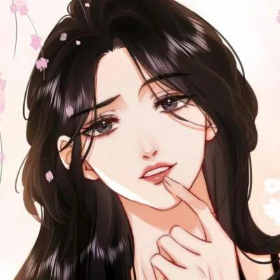 女生简单精致头像手绘动漫