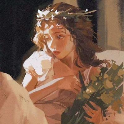 手绘女头ins风小众 好看高清的小众插画女头像文艺图片