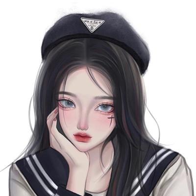 微信小众头像手绘女生高清图片