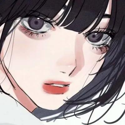 手绘女头ins风小众 好看高清的小众插画女头像文艺图片