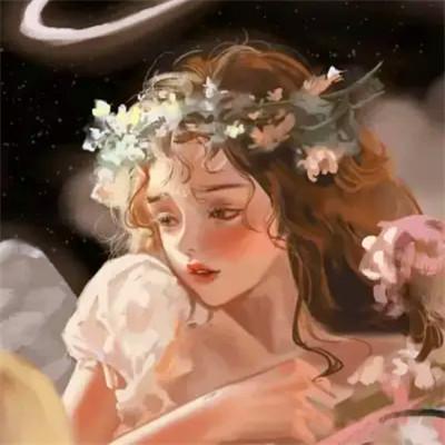 手绘女头ins风小众 好看高清的小众插画女头像文艺图片